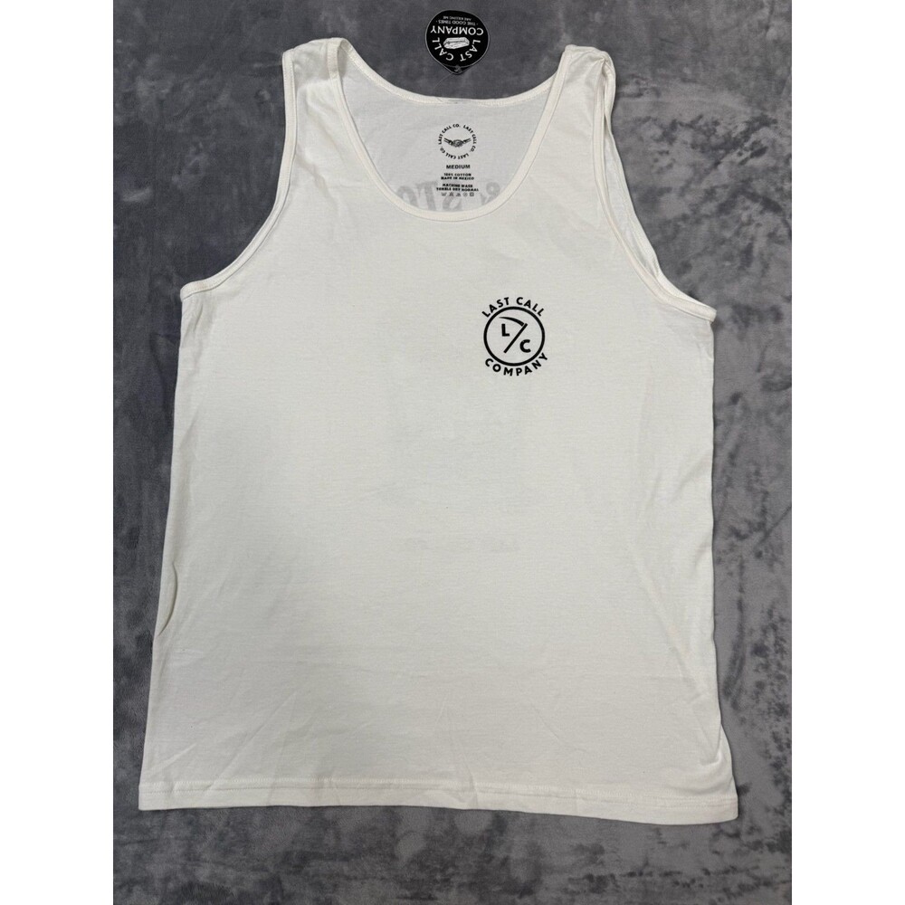 Last Call Co Dark & Stormy Tank Top Glass Ice Booze Graphic Men’s Medium
